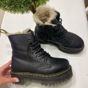 Doc Marten Fur lined platform